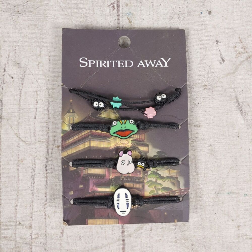 NEW OLD STOCK - Studio Ghibli SPIRITED AWAY Cord Bracelets - Anime Set Of 4
